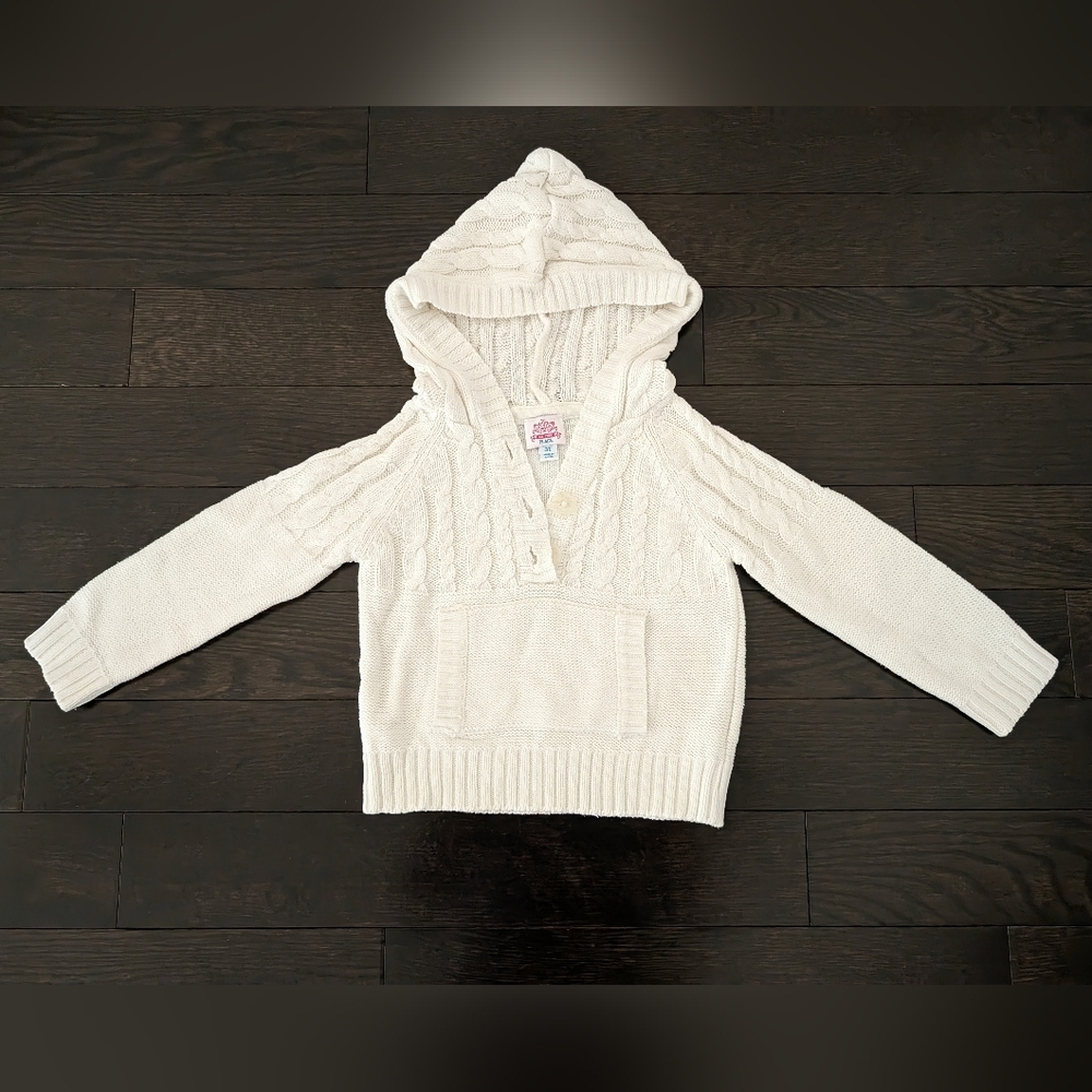 sz:3T Children's Place Knitted sweater/cardigan, Unisex/Toddler, White